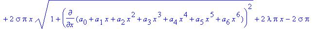 eq6 := -pi*omega^2*rho*x^3+2*pi*rho*g*x*(a[0]+a[1]*...