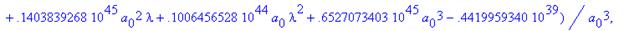 eqns := {a[2] = .5156534608e-10*(4848217243.+.43819...