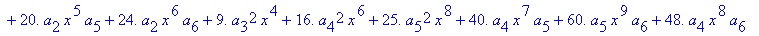 eq7 := -.1000000000e-9*(.2837430288e11*omega^2*x^10...