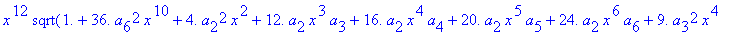 eq7 := -.1000000000e-9*(.2837430288e11*omega^2*x^10...