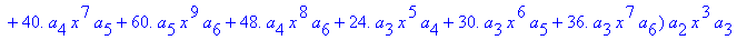 eq7 := -.1000000000e-9*(.2837430288e11*omega^2*x^10...