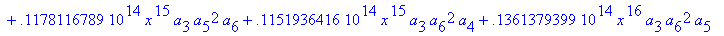 eq7 := -.1000000000e-9*(.2837430288e11*omega^2*x^10...