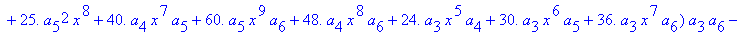 eq7 := -.1000000000e-9*(.2837430288e11*omega^2*x^10...