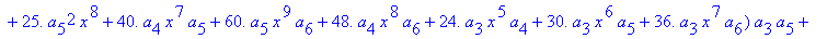 eq7 := -.1000000000e-9*(.2837430288e11*omega^2*x^10...