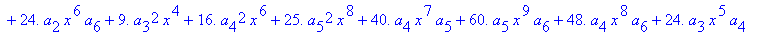 eq7 := -.1000000000e-9*(.2837430288e11*omega^2*x^10...