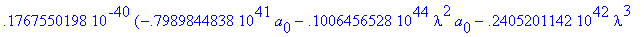 eqns := {a[5] = 0., a[3] = 0., a[2] = .5156534608e-...