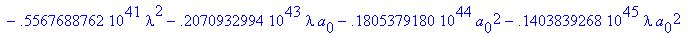 eqns := {a[5] = 0., a[3] = 0., a[2] = .5156534608e-...