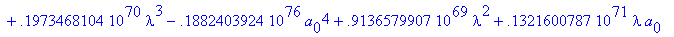 eqns := {a[5] = 0., a[3] = 0., a[2] = .5156534608e-...