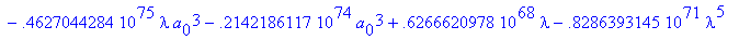 eqns := {a[5] = 0., a[3] = 0., a[2] = .5156534608e-...