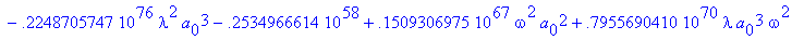 eqns := {a[5] = 0., a[3] = 0., a[2] = .5156534608e-...