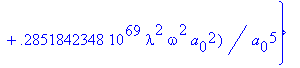 eqns := {a[5] = 0., a[3] = 0., a[2] = .5156534608e-...