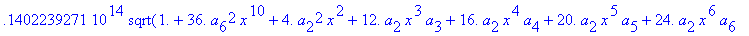 eq7 := -.1000000000e-9*(.2837430288e11*omega^2*x^10...