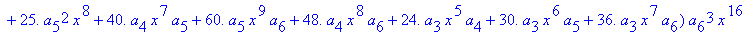 eq7 := -.1000000000e-9*(.2837430288e11*omega^2*x^10...